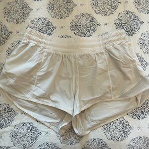 Lululemon White Hotty Hot Shorts